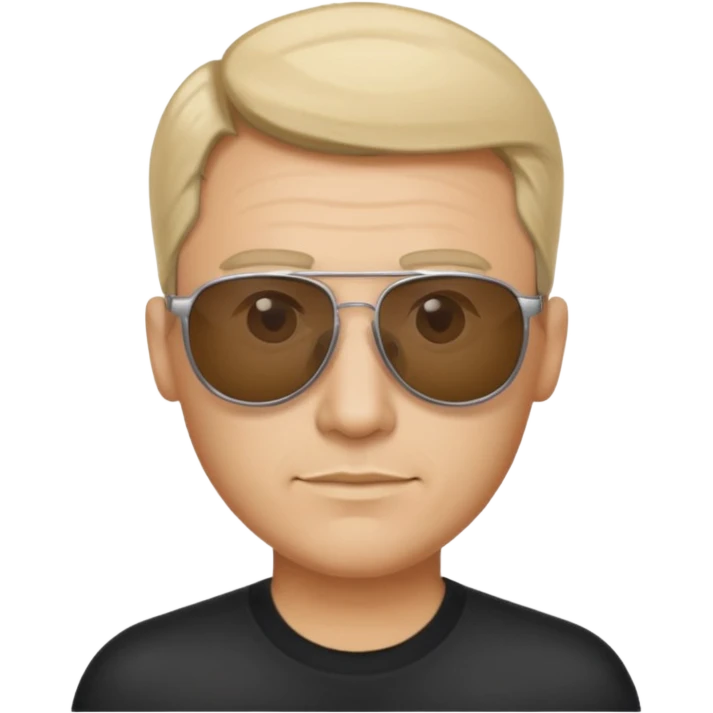 Combover haircut with sunglasses emoji