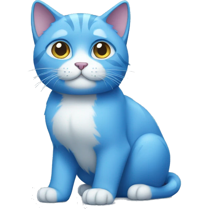 blue cat emoji