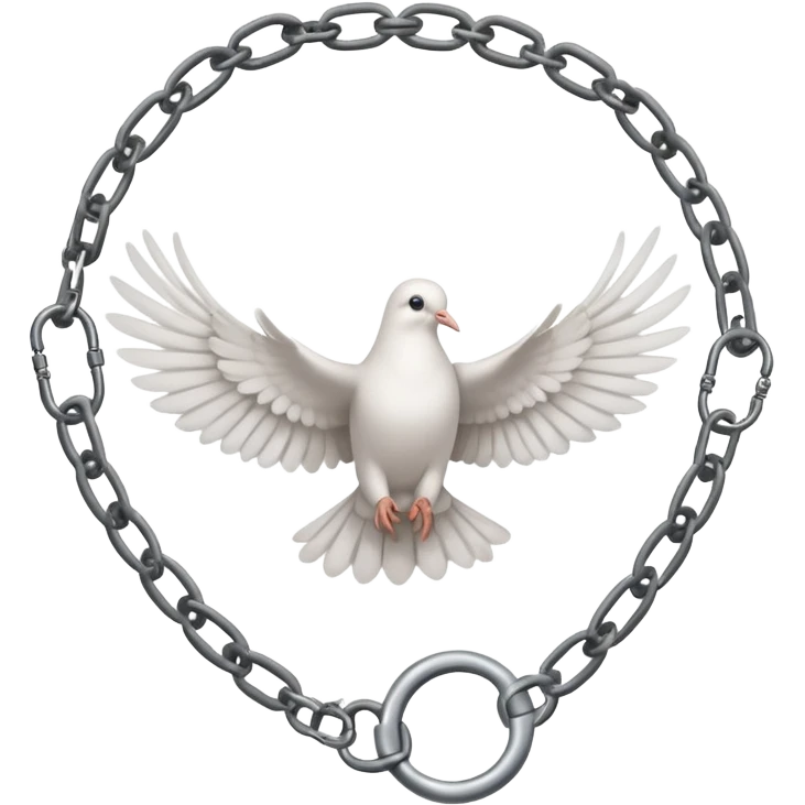 Freedom, the dove flies away, Break, Handcuffs, Escape, Chains, Broken emoji