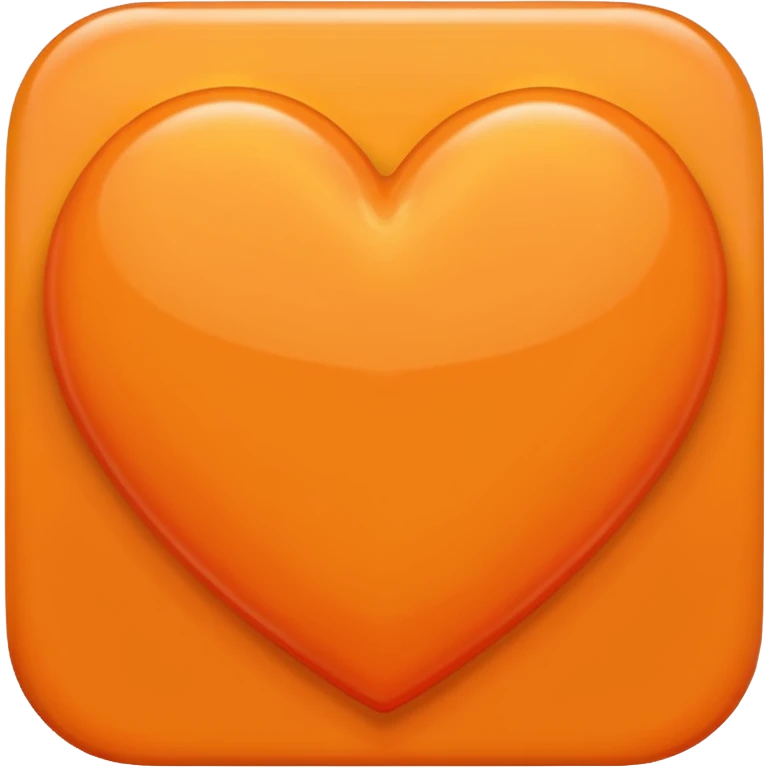 orange heart, simple and bold emoji