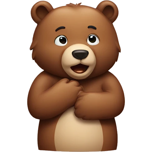 bear throwing a kiss emoji
