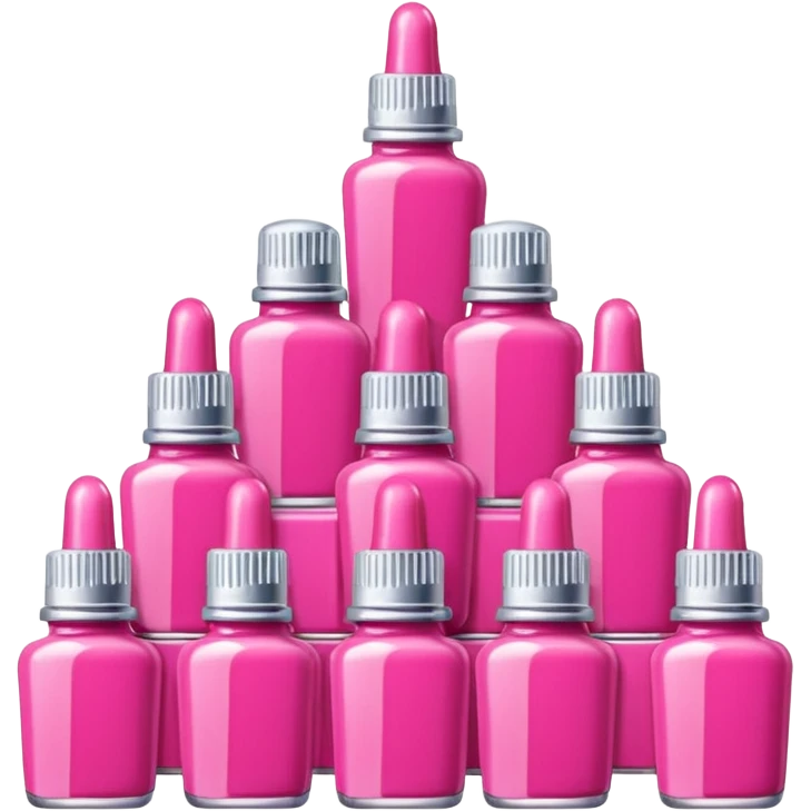 Create an icon using things you would find in a nail salon; use pink tones. emoji