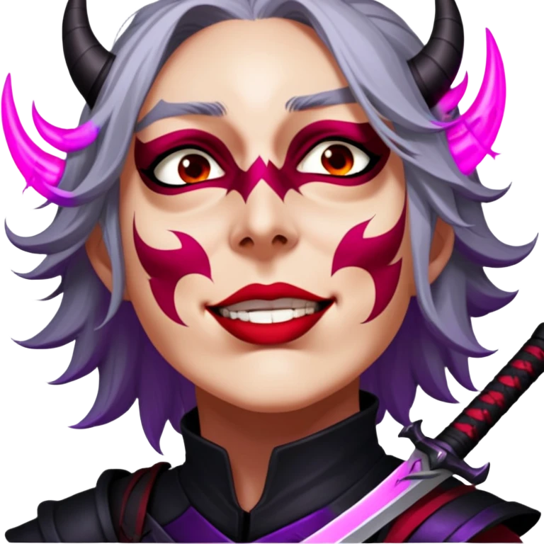 Demon-Horned Warrior emoji