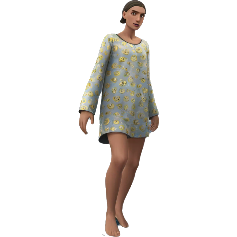 girl wading in ocean sky emoji