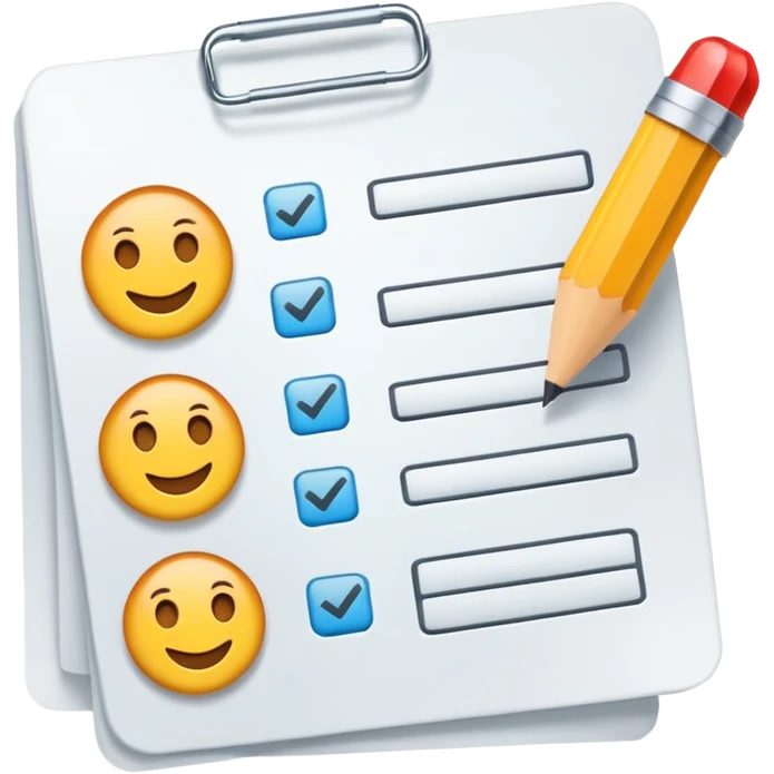 paper test with chekbox emoji