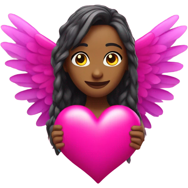 Hot Pink Heart with wings  emoji