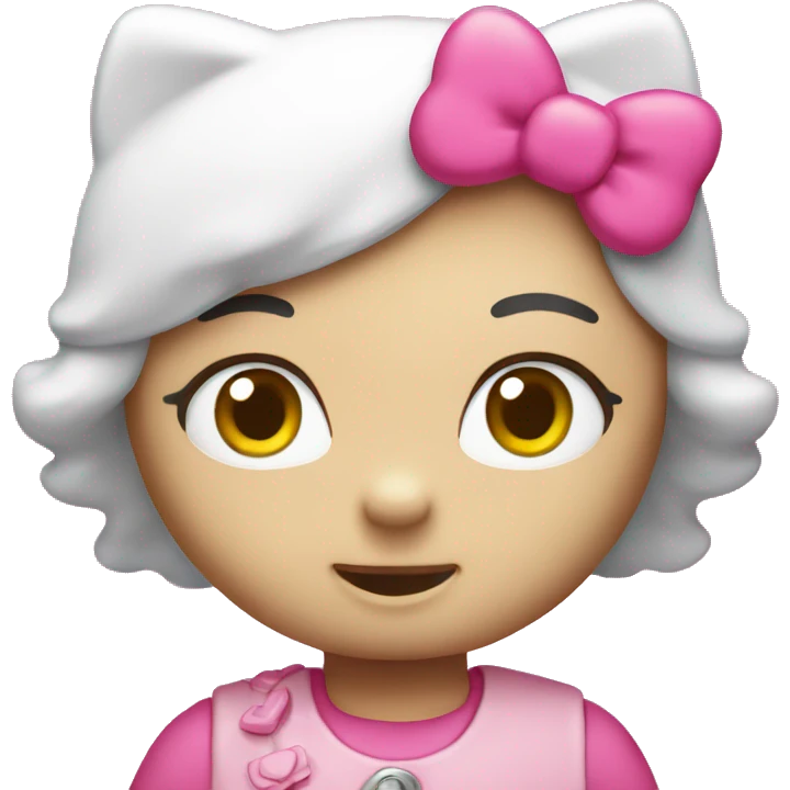 Pink hello kitty emoji