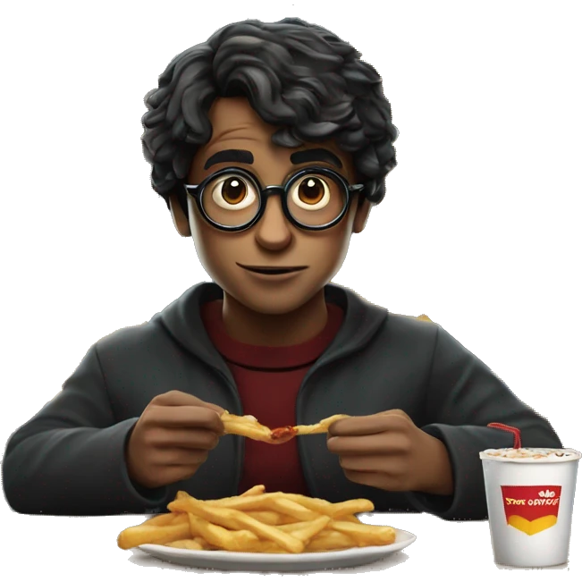 harry potter comiendo mcdonalds emoji
