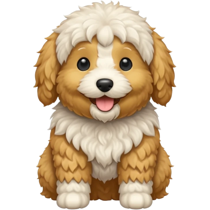 Can you make me an emoji of a white mini golden-doodle  emoji