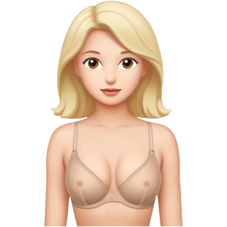 nude woman with bra emoji