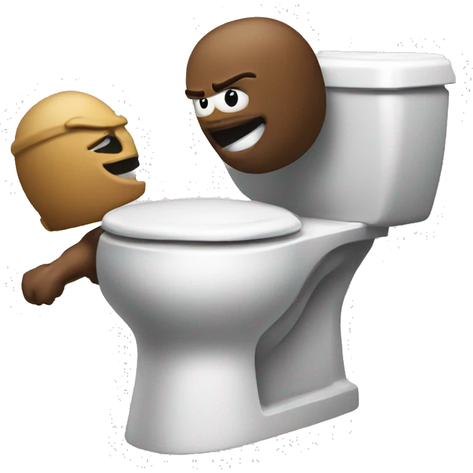 Skibidi toilet fighting Tvman emoji