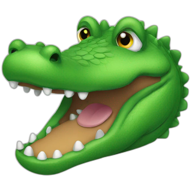 alligator feeling sick emoji