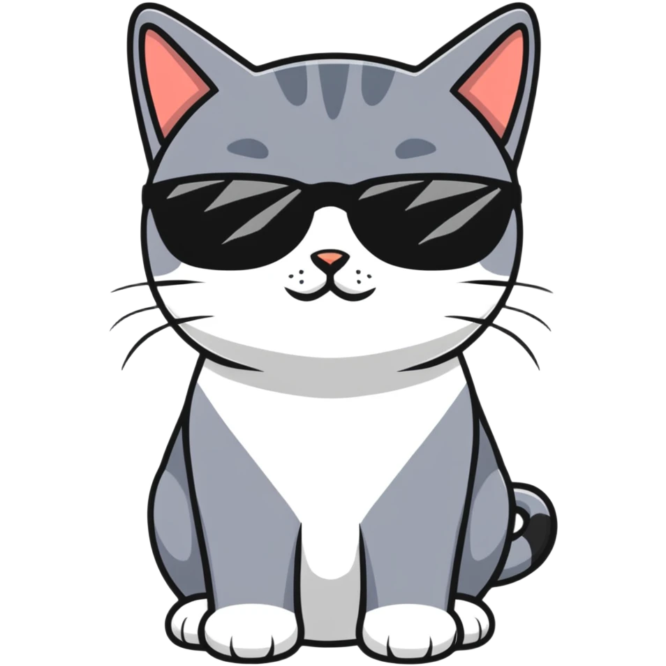 Cat with sunglasses emoji