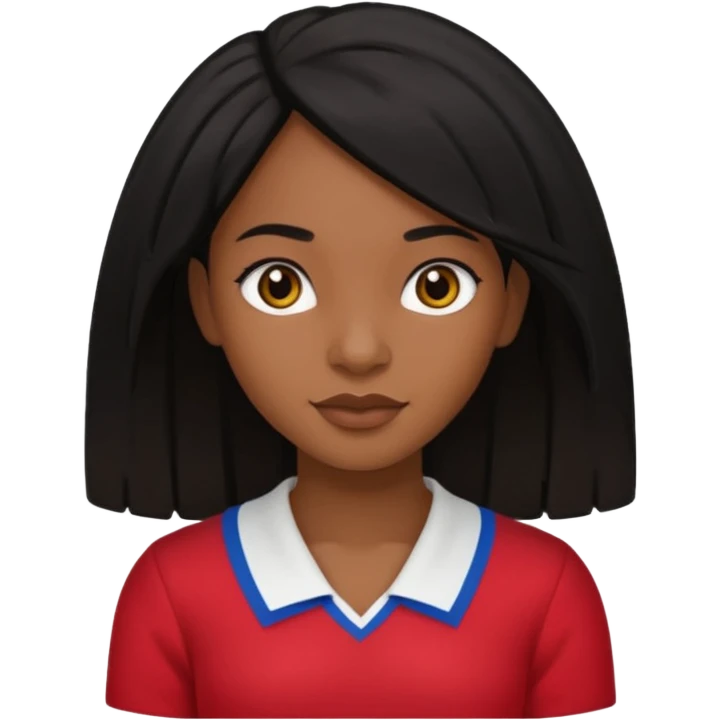 Haitian Jamaican girl with medium black hair emoji