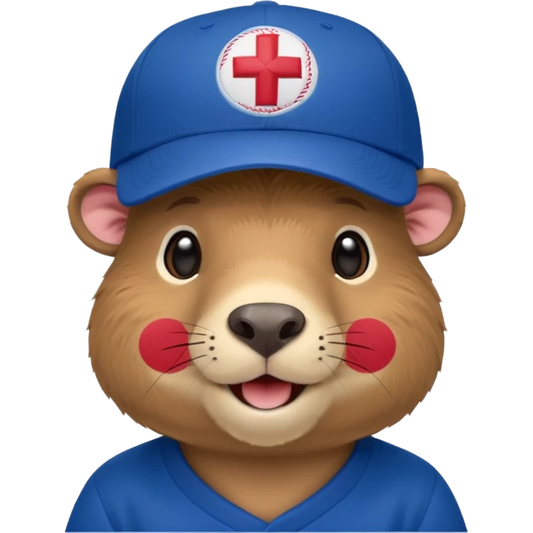 Capibara with a cruz azul cap emoji