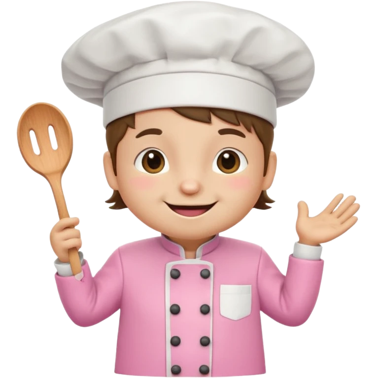 animal with pink chef costume emoji