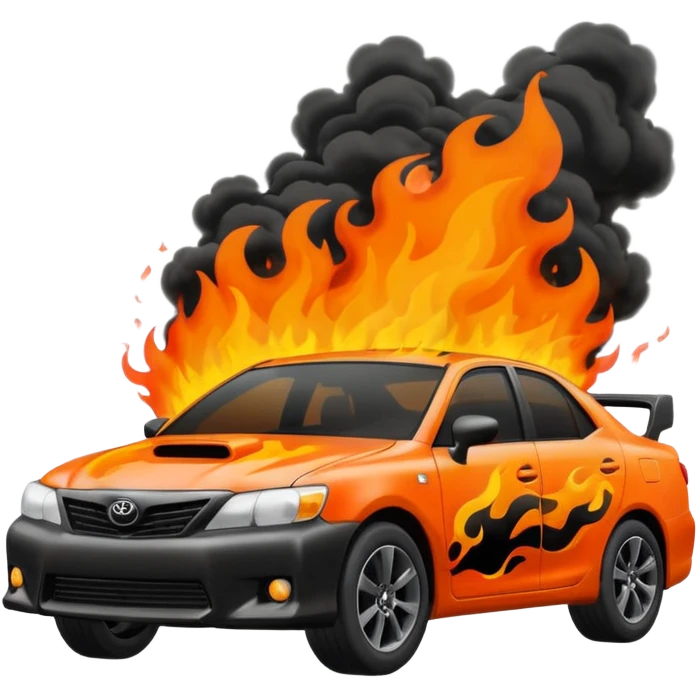 Toyota on fire emoji