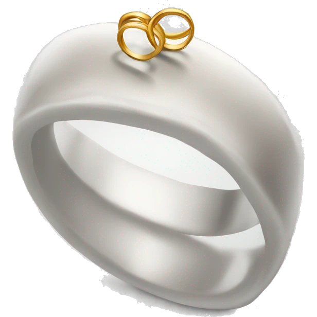 wedding cake top wedding rings emoji