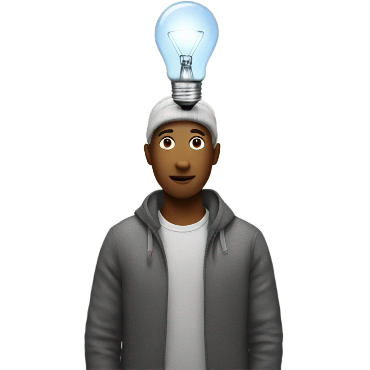 Person with an illuminated lightbulb above their head emoji