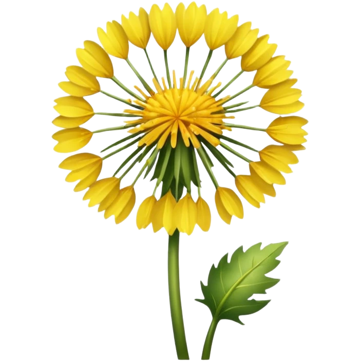 Yellow dandelion flower emoji