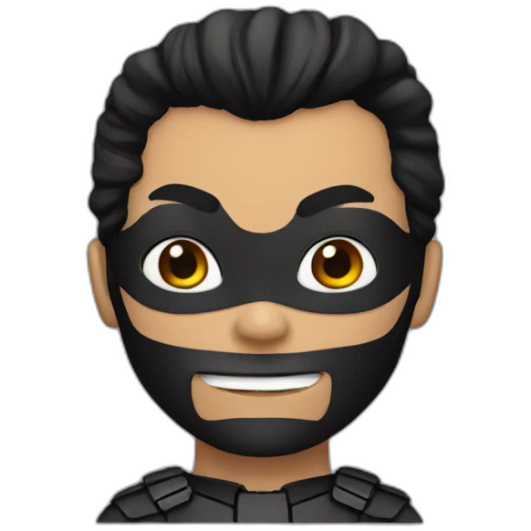 Batman with black hair  emoji