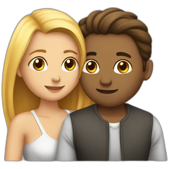 Intimate relationship man and woman emoji