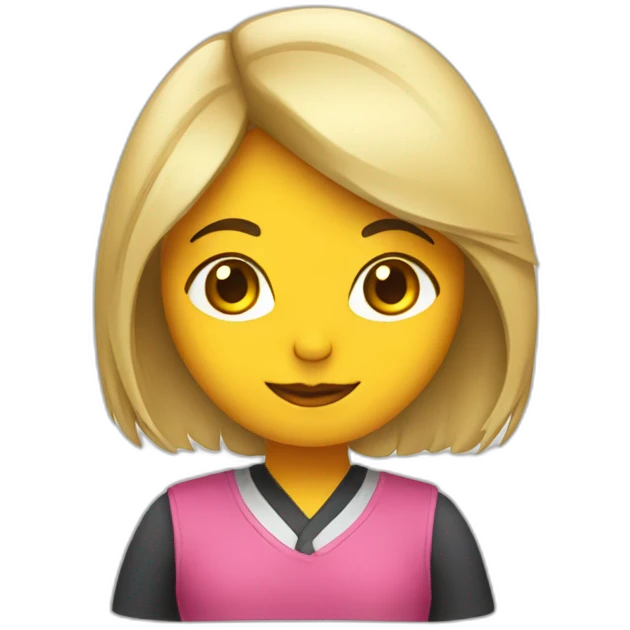 Chica estudiando emoji