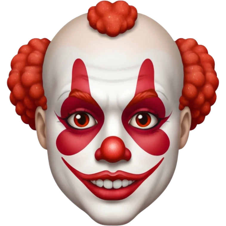 red glitter clown emoji
