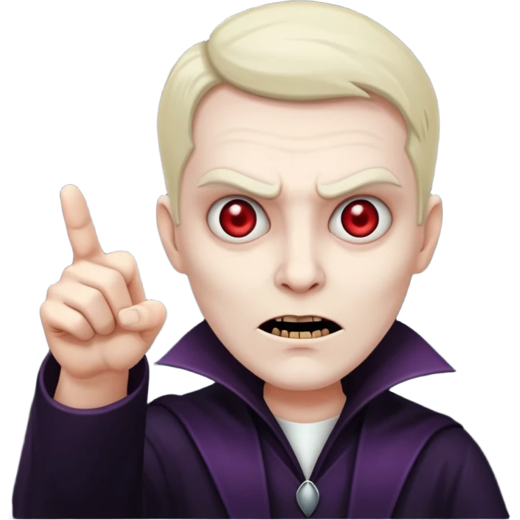 Scary person pointing emoji