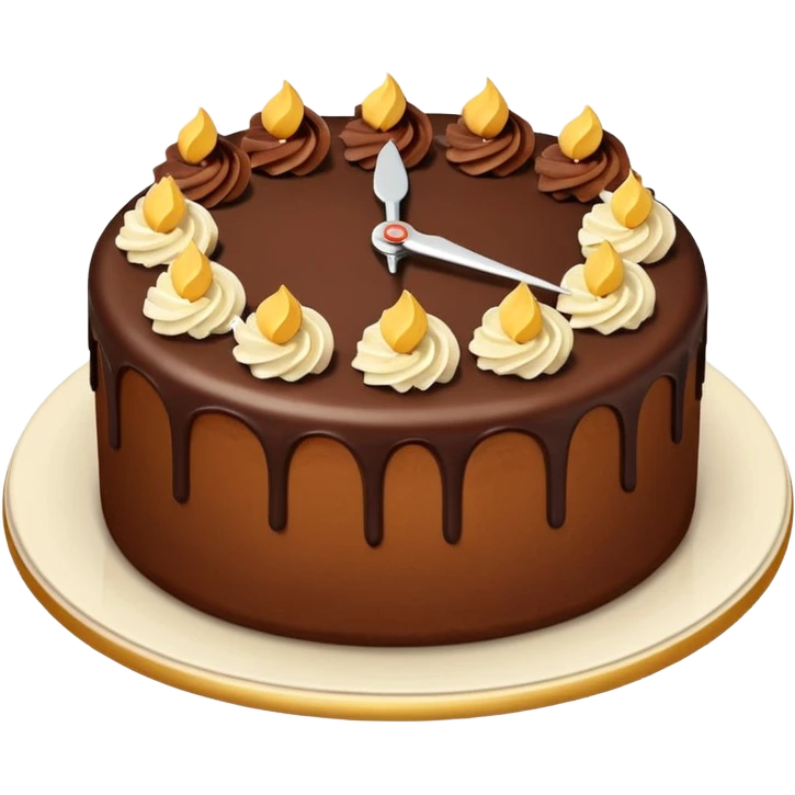 Cake clock emoji