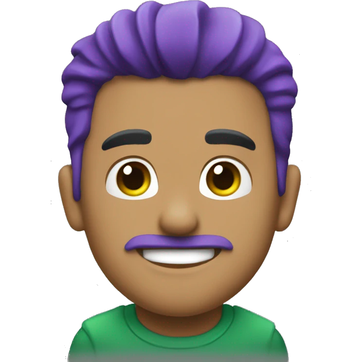 Crazon morado mas corazon verde emoji