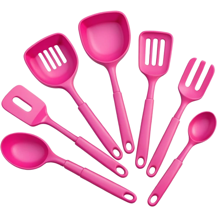 Pink cooking utensils emoji