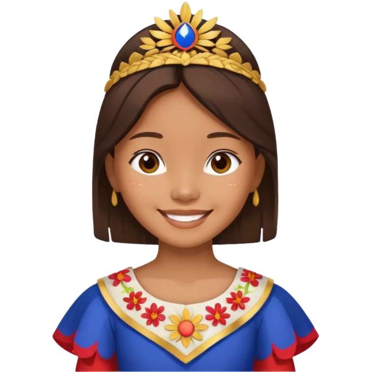 Girl wearing the Philippines national costume emoji