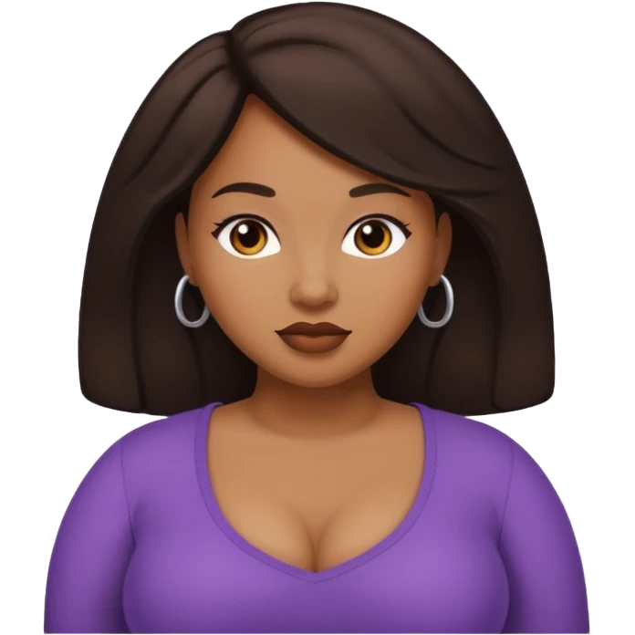 Light skinned sexy black woman with big fat ass and dark brow hair emoji