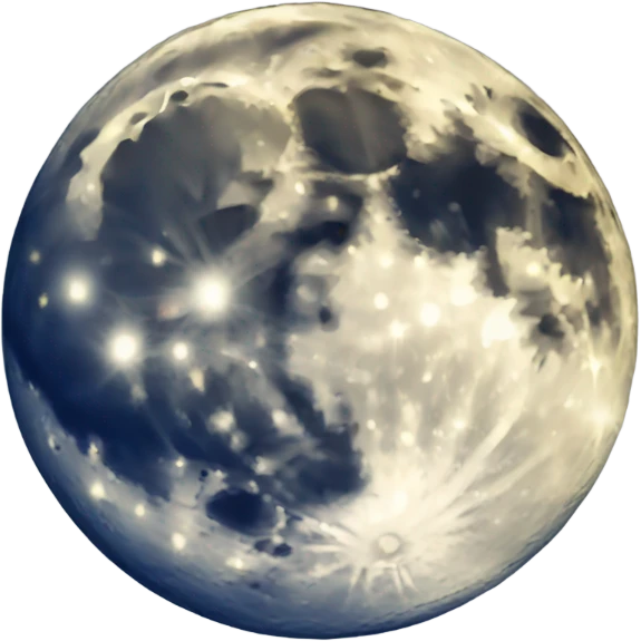 moon on the sky background emoji