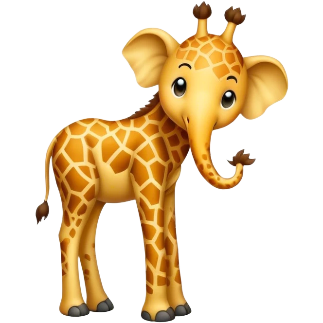 Half giraffe half elephant  emoji