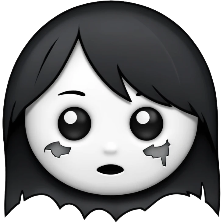 emo banner with stitched patch, cute, expressive, minimal emoji