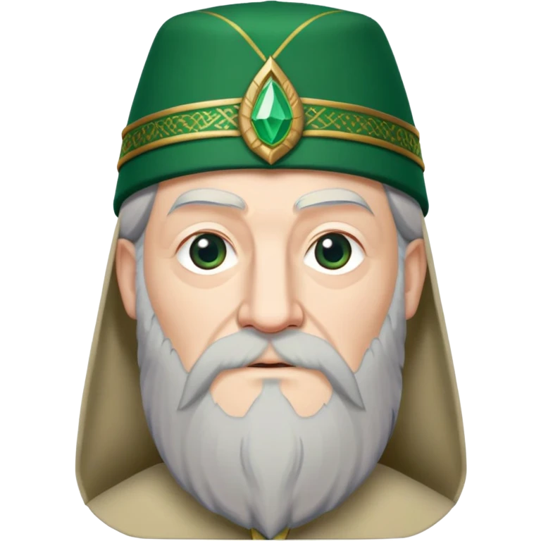 albus dumbledore from harry potter with green turkish fez hat and decorative motifs, no gem emoji