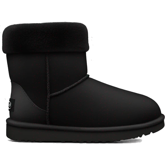 Ugg mini boot black with black fur emoji