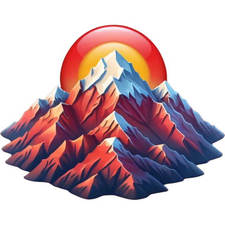 Make an apple styled emoji of Kanchenjunga mountain emoji