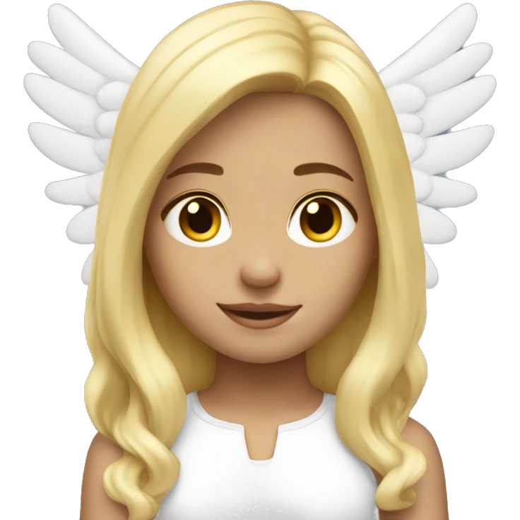 angel blonde hair girl with wings emoji