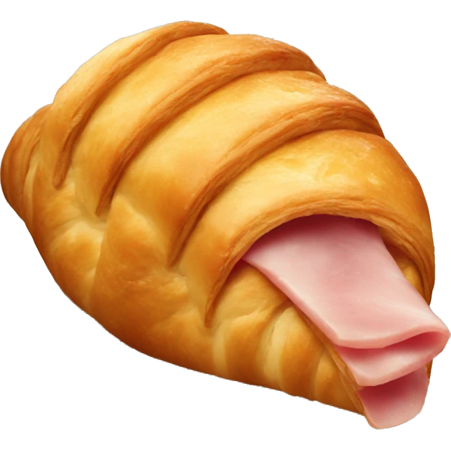 Ham and cheese croissant emoji