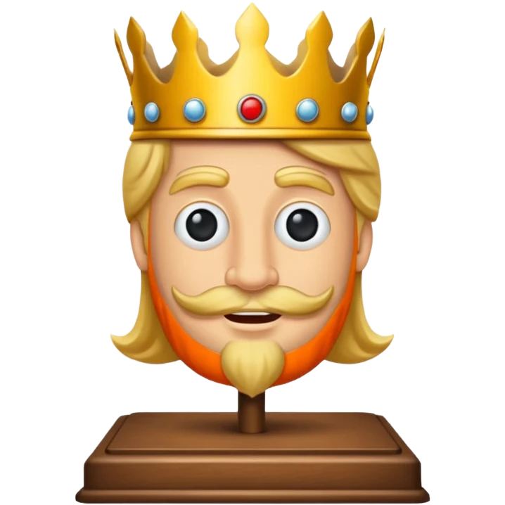 Koning van schaken geef het in de officiële form als die van de spel emoji