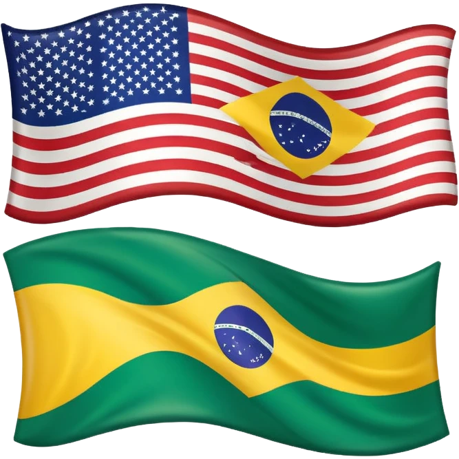 A Brazil Flag Mixed With USA Flag emoji