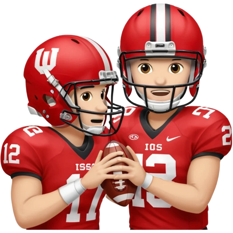 college football players helmets red  emoji