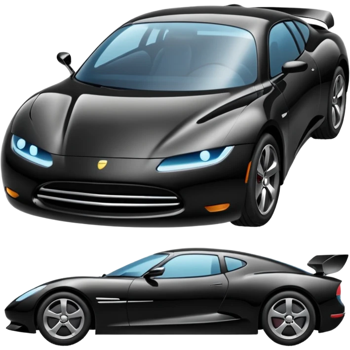 invisible black car emoji