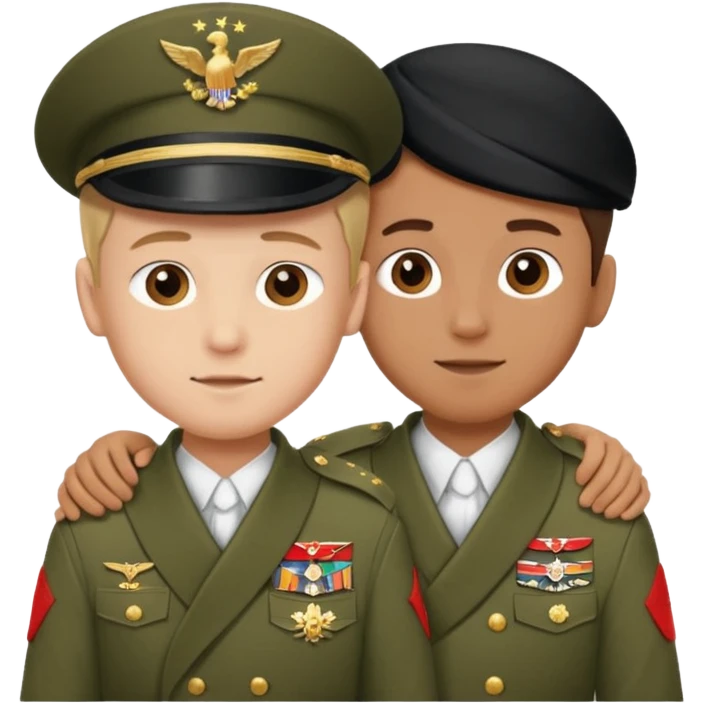 two brothers and two different sides of the world fighting, but still being in brotherly love emoji