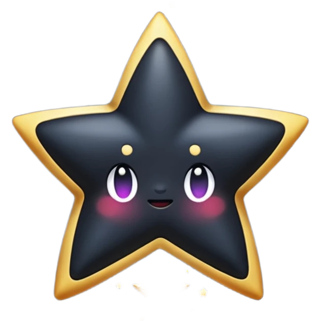 black noel stars emoji