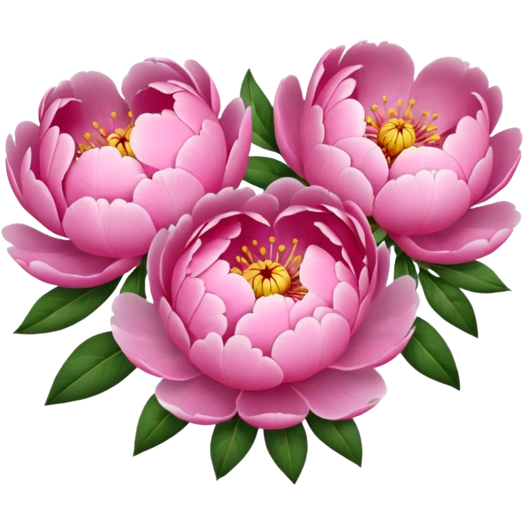 A heart of peonies emoji
