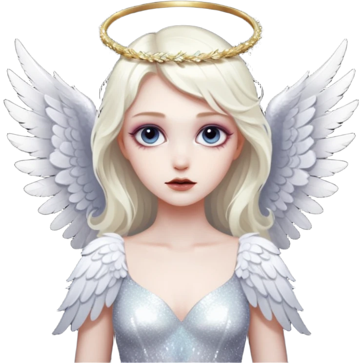 Glitter fallen angel emoji